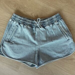 Sezane Light Blue Jean Shorts